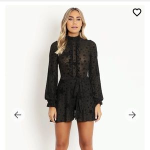 Burned Velvet Stars Ruffle Playsuit - Limited